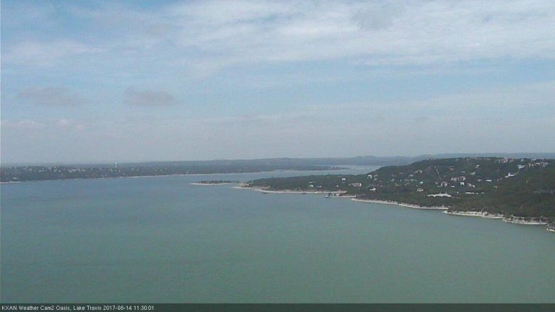 Lake Travis webcam, August 14, 2017 10:35 AM CT