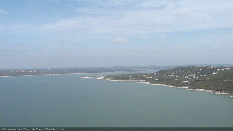 Lake Travis webcam, August 14, 2017 10:40 AM CT
