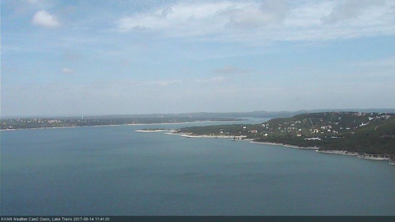 Lake Travis webcam, August 14, 2017 10:45 AM CT