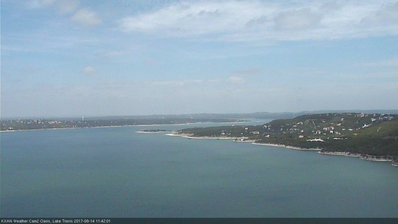 Lake Travis webcam, August 14, 2017 11:05 AM CT