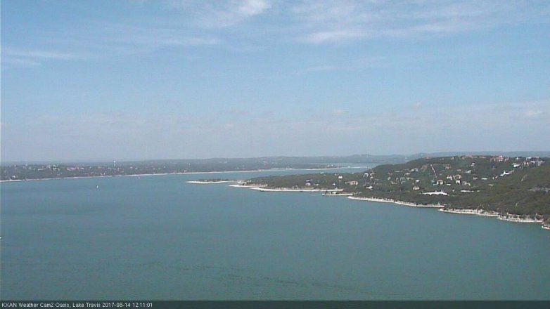 Lake Travis webcam, August 14, 2017 11:15 AM CT