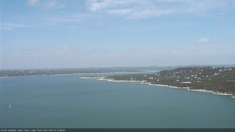 Lake Travis webcam, August 14, 2017 11:25 AM CT