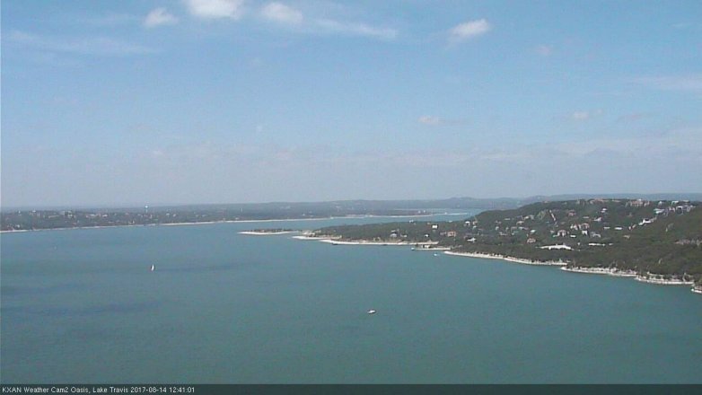 Lake Travis webcam, August 14, 2017 11:55 AM CT
