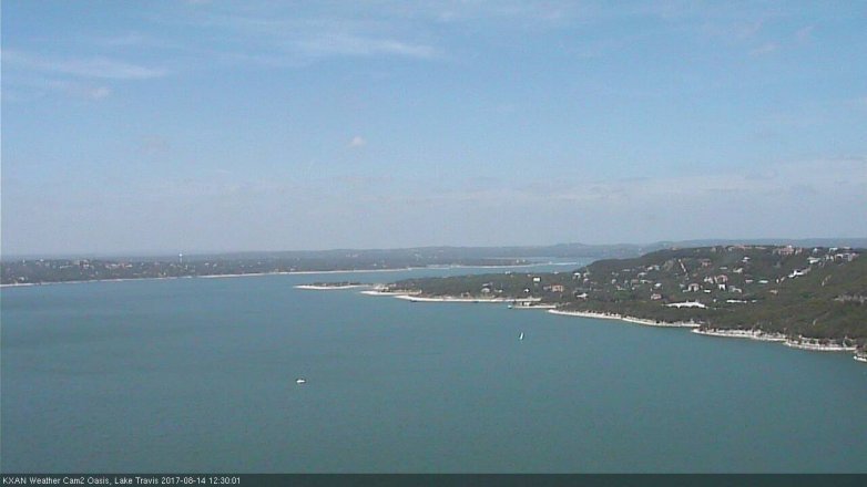 Lake Travis webcam, August 14, 2017 12:00 PM CT