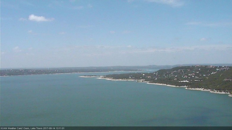 Lake Travis webcam, August 14, 2017 12:20 PM CT