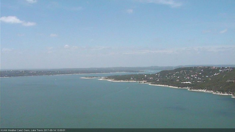 Lake Travis webcam, August 14, 2017 12:25 PM CT