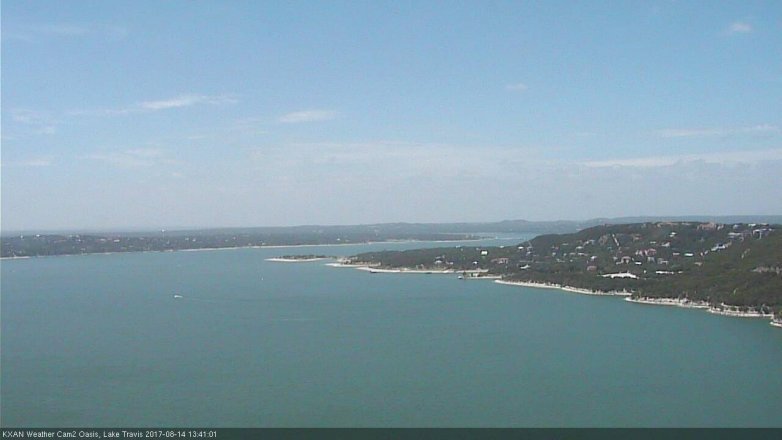 Lake Travis webcam, August 14, 2017 12:55 PM CT