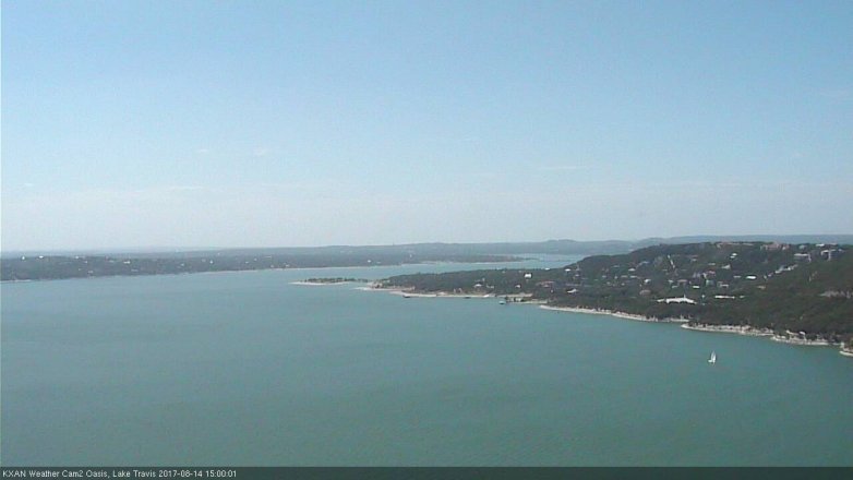 Lake Travis webcam, August 14, 2017 2:10 PM CT