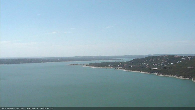 Lake Travis webcam, August 14, 2017 2:15 PM CT