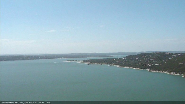 Lake Travis webcam, August 14, 2017 2:40 PM CT