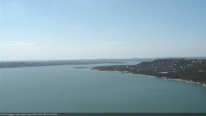 Lake Travis webcam, August 14, 2017 2:50 PM CT