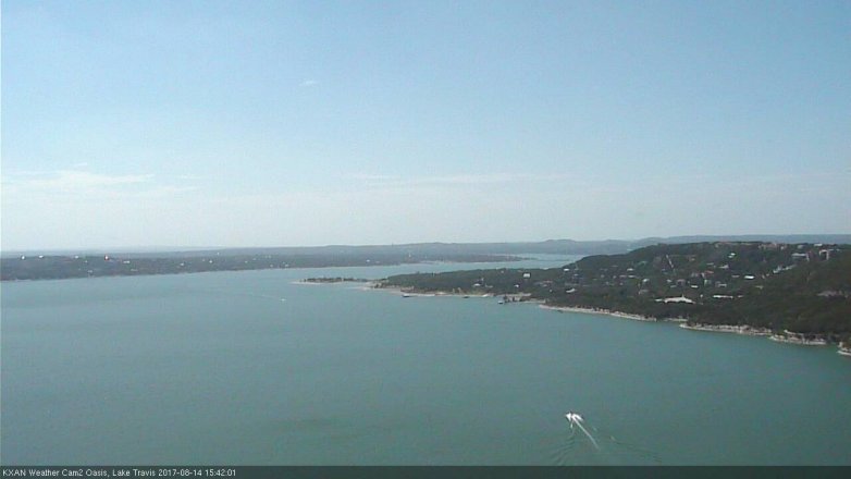 Lake Travis webcam, August 14, 2017 3:05 PM CT