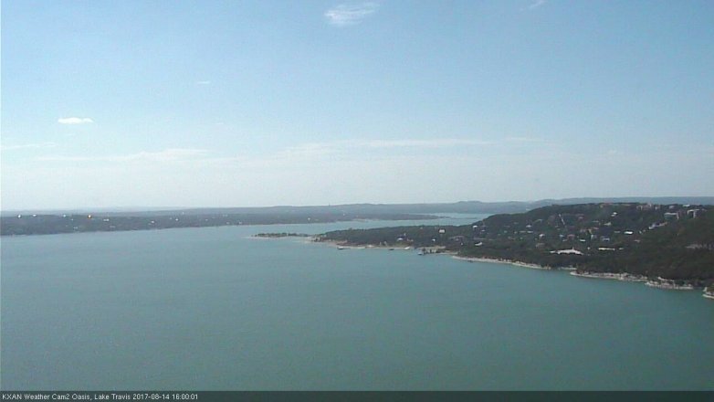Lake Travis webcam, August 14, 2017 3:15 PM CT