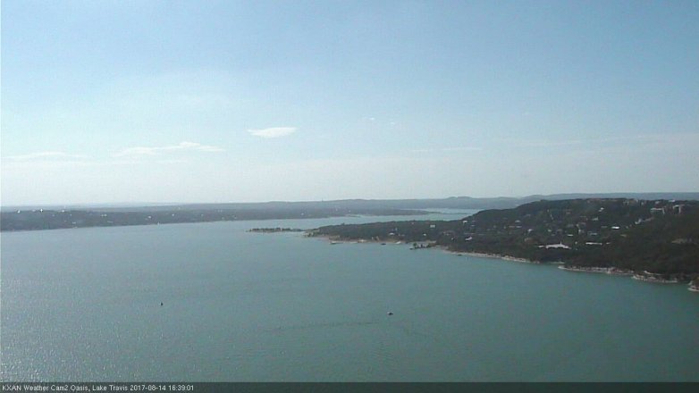 Lake Travis webcam, August 14, 2017 3:45 PM CT