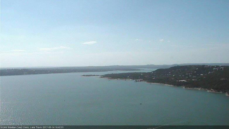 Lake Travis webcam, August 14, 2017 4:10 PM CT