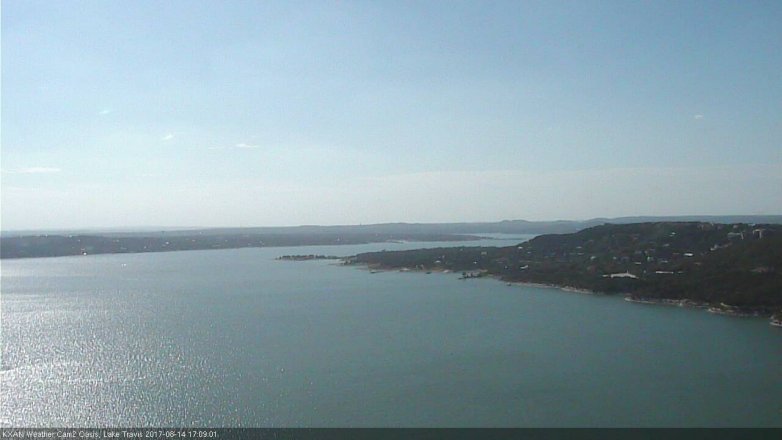 Lake Travis webcam, August 14, 2017 4:15 PM CT