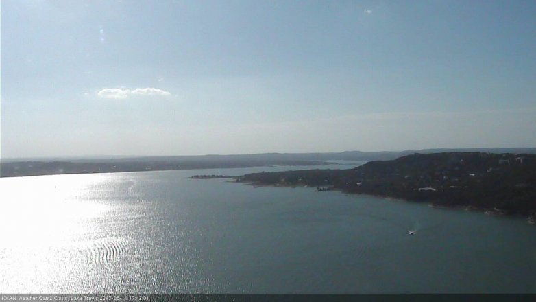 Lake Travis webcam, August 14, 2017 4:45 PM CT