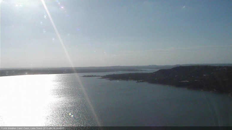 Lake Travis webcam, August 14, 2017 5:15 PM CT