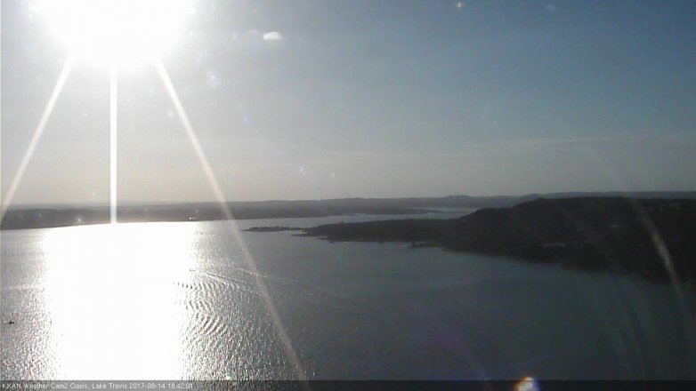 Lake Travis webcam, August 14, 2017 5:45 PM CT