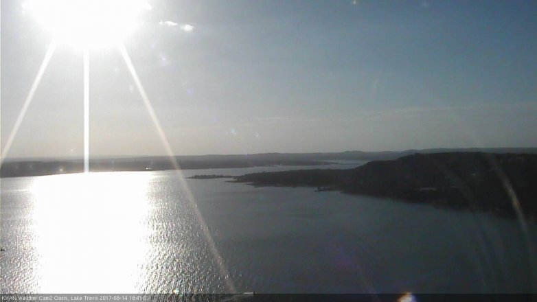 Lake Travis webcam, August 14, 2017 5:55 PM CT