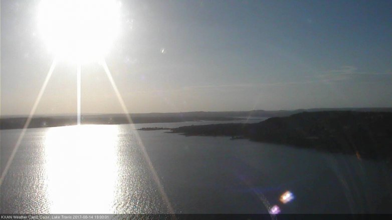 Lake Travis webcam, August 14, 2017 6:10 PM CT