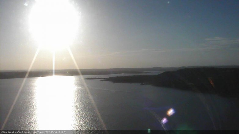 Lake Travis webcam, August 14, 2017 6:20 PM CT