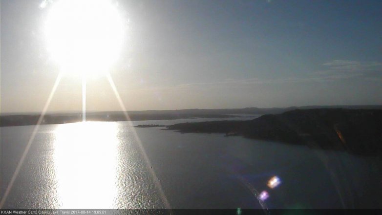 Lake Travis webcam, August 14, 2017 6:40 PM CT