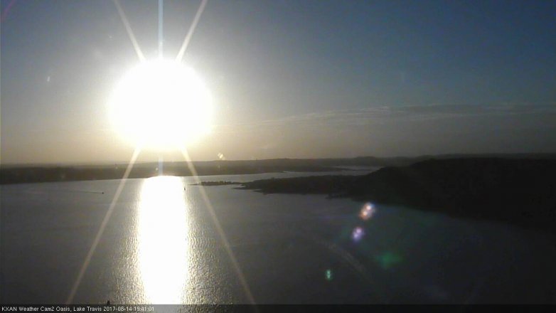Lake Travis webcam, August 14, 2017 6:45 PM CT