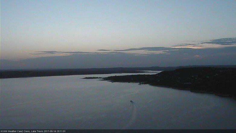 Lake Travis webcam, August 14, 2017 7:15 PM CT