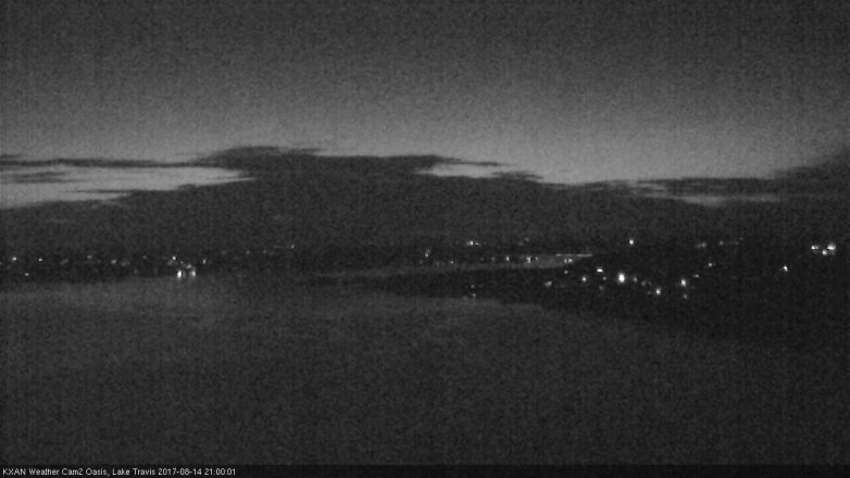 Lake Travis webcam, August 14, 2017 8:25 PM CT