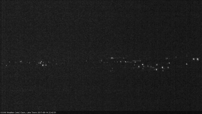 Lake Travis webcam, August 14, 2017 10:00 PM CT