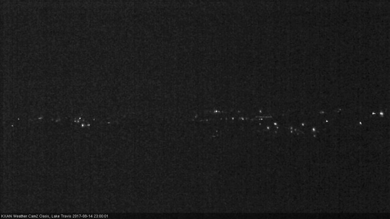 Lake Travis webcam, August 14, 2017 10:05 PM CT