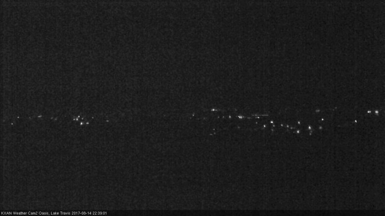 Lake Travis webcam, August 14, 2017 10:10 PM CT