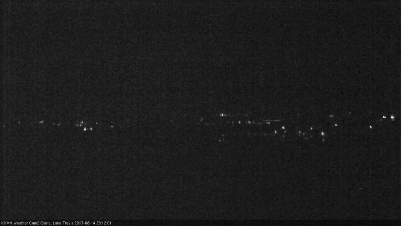 Lake Travis webcam, August 14, 2017 10:30 PM CT