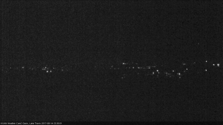Lake Travis webcam, August 14, 2017 10:45 PM CT