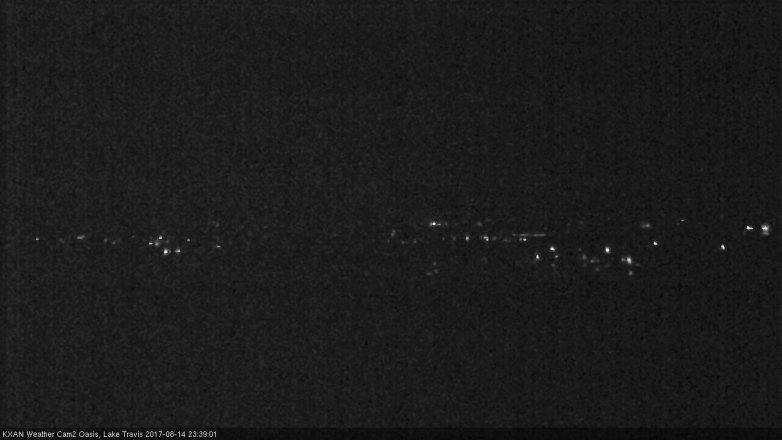 Lake Travis webcam, August 14, 2017 10:55 PM CT