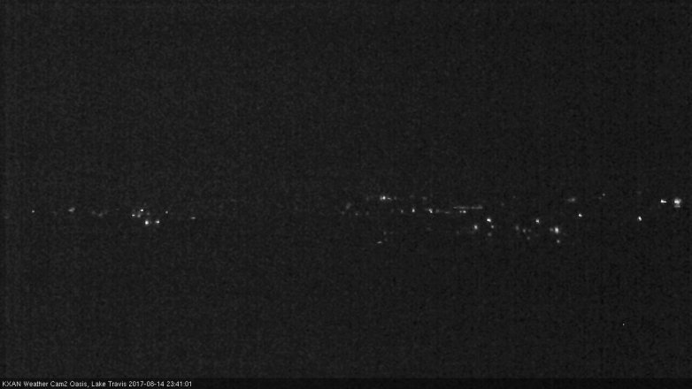 Lake Travis webcam, August 14, 2017 11:10 PM CT