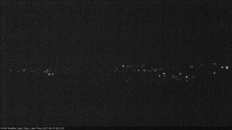 Lake Travis webcam, August 14, 2017 11:25 PM CT