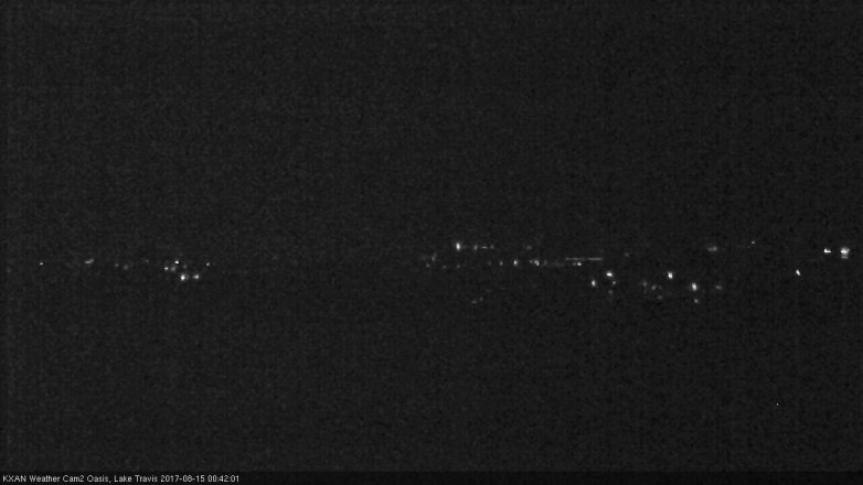 Lake Travis webcam, August 14, 2017 11:45 PM CT