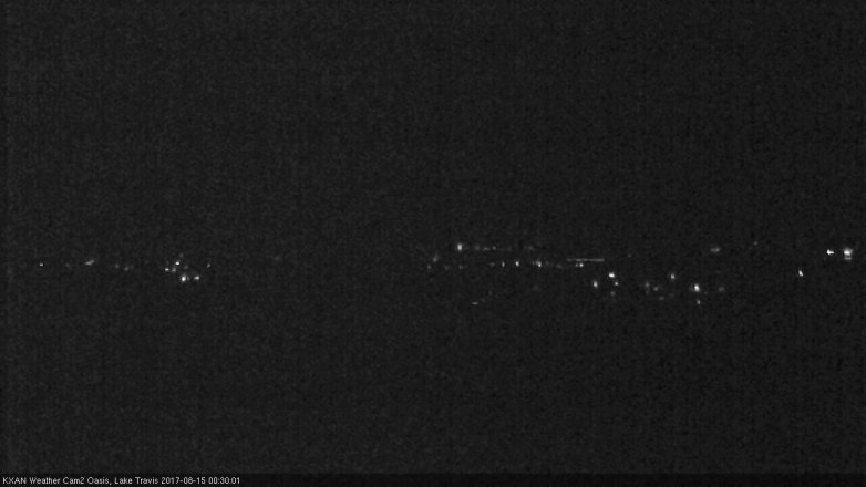 Lake Travis webcam, August 14, 2017 11:55 PM CT