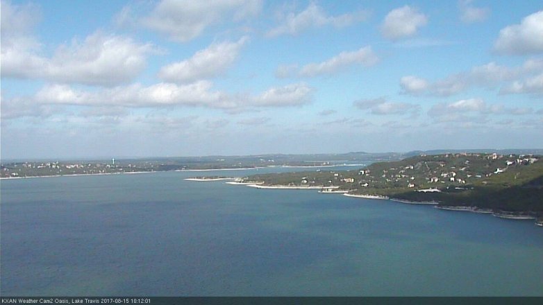 Lake Travis webcam, August 15, 2017 9:20 AM CT