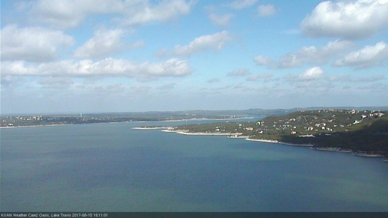 Lake Travis webcam, August 15, 2017 9:35 AM CT
