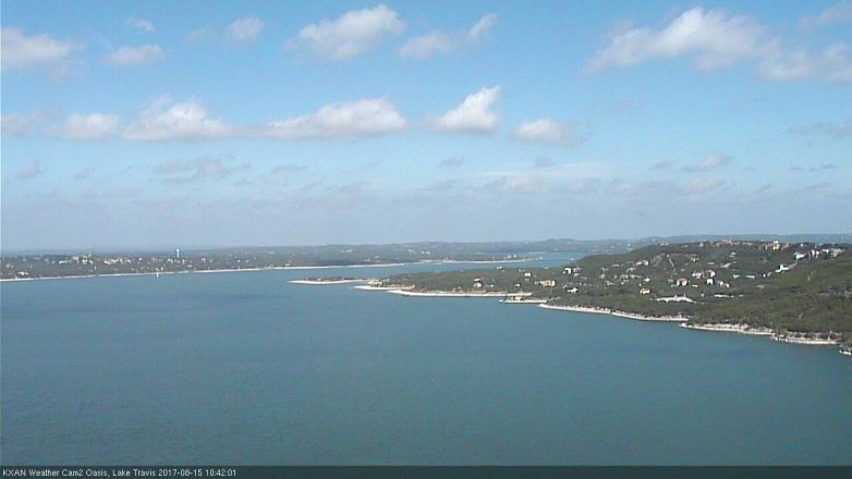 Lake Travis webcam, August 15, 2017 9:50 AM CT