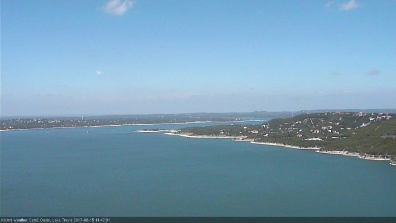 Lake Travis webcam, August 15, 2017 10:45 AM CT
