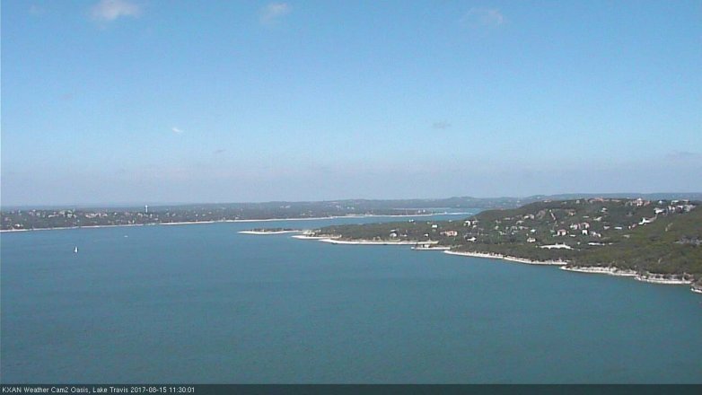 Lake Travis webcam, August 15, 2017 11:00 AM CT