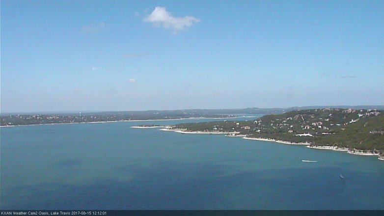 Lake Travis webcam, August 15, 2017 11:25 AM CT