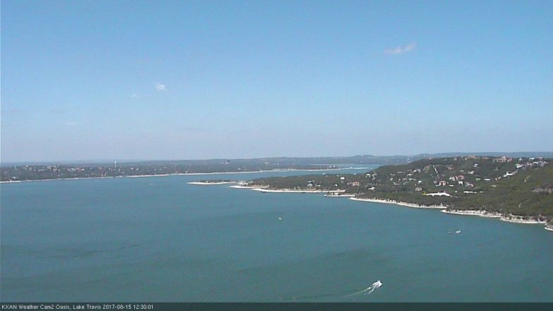 Lake Travis webcam, August 15, 2017 11:40 AM CT