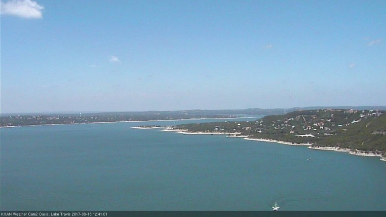 Lake Travis webcam, August 15, 2017 12:00 PM CT