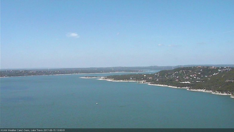 Lake Travis webcam, August 15, 2017 12:20 PM CT