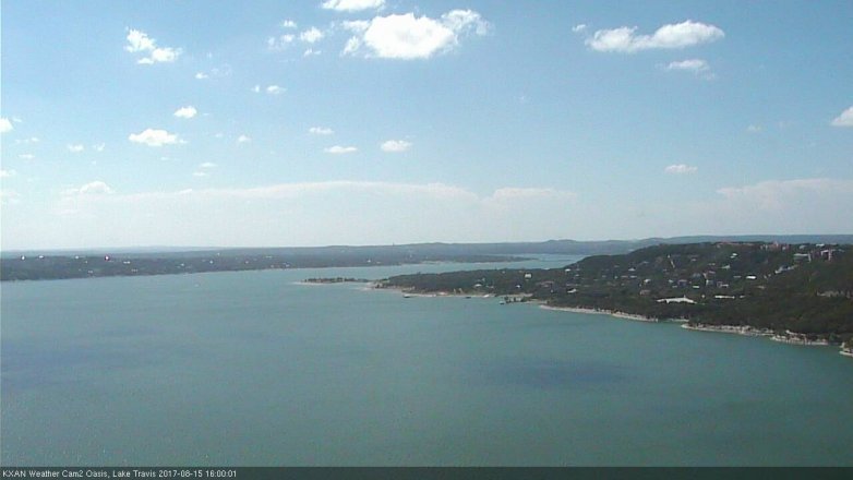 Lake Travis webcam, August 15, 2017 3:30 PM CT